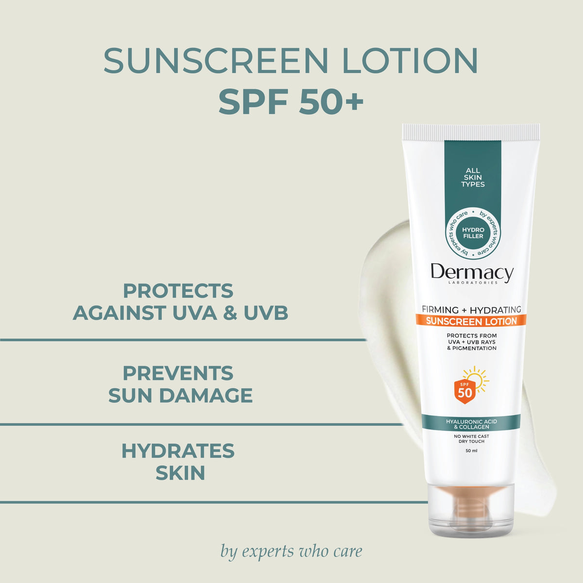 Hyaluronic Acid + Collagen Sunscreen lotion SPF50 50ml