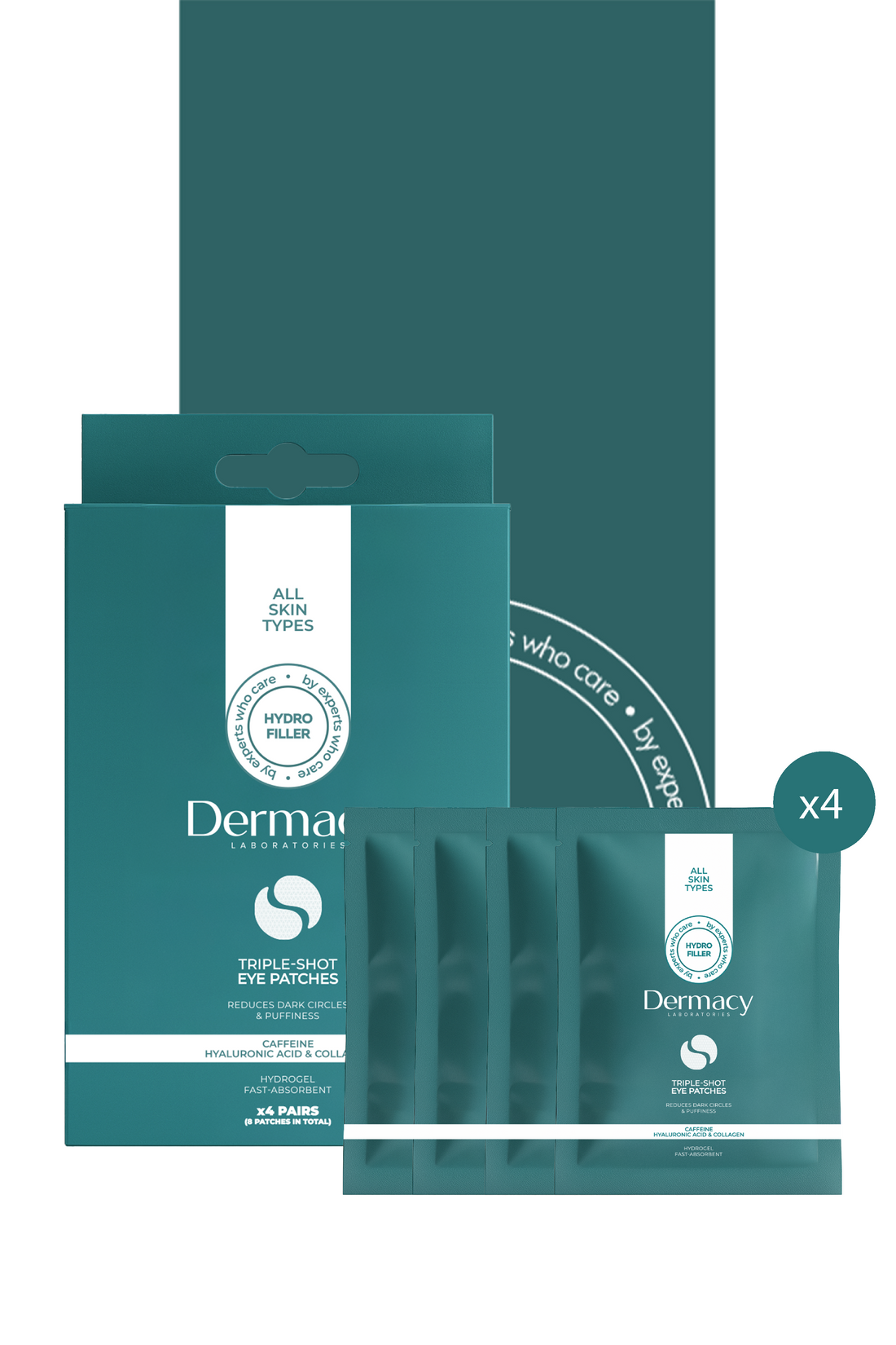 Dermacy Triple-Shot Eye Patches Box (4 Pairs)