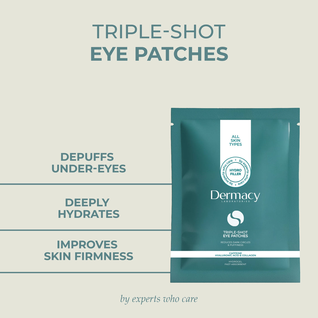 Hyaluronic Acid + Collagen + Caffeine Eye Patches Box (4 Pairs)